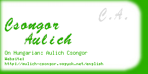 csongor aulich business card